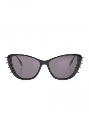 【送料&関税込】Alexander McQueen Sunglasses In Black Acetat McQueen Spike Studs 53MM Square Acetate Sunglasses | Saks